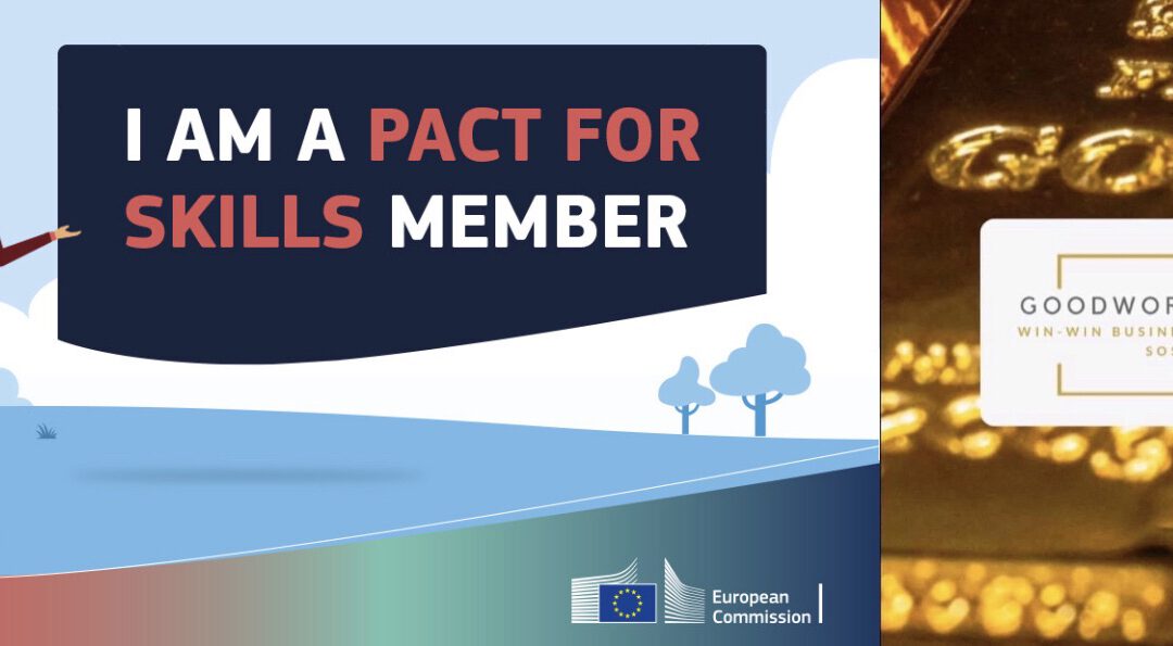 Hoy, día 30 de abril de 2024, Goodworking School, firmamos la Carta y entramos a formar parte del Pacto de las Habilidades [Pact For Skills] de la @europeancommission.